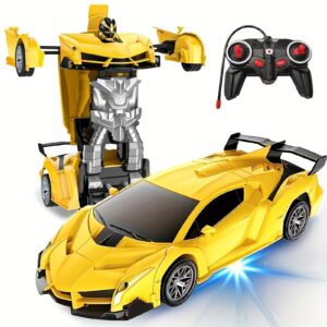 Remote Control Car Transforms Into a Robot - 360° Rotating Drifting, Perfect Christmas/ Birthday Gift for Boys & Girls!