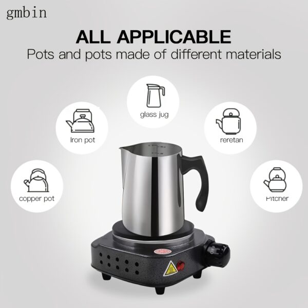 [Electric Heating Stove] 1pc Electric Heating Stove, Multi-Functional Temperature Control | US Plug, 110V, Iron, Overheat Protection, Quick Heater, Durable & Easy to Clean, Ideal for Home, Office, Dorm, Travel, Camping, Tea & Coffee Brewing, Countertop Burners - Image 4