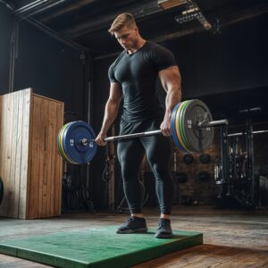 Professional Adjustable All-in-One Weight Bench System, Squat Rack & Preacher Curl Pad Included, Full-Body Home Gym Strength Training Kit, Grip Bumper Plates For Weight Lifting