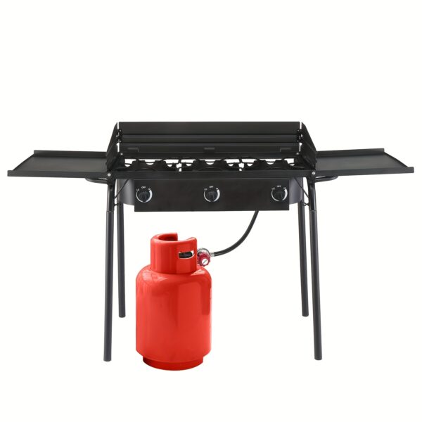 [Propane Outdoor Grill] 3/2/1 Burner Gas Propane Stove - Outdoor Camping Picnic Grill - For Outdoor, Garden, Gathering, Party - Image 4