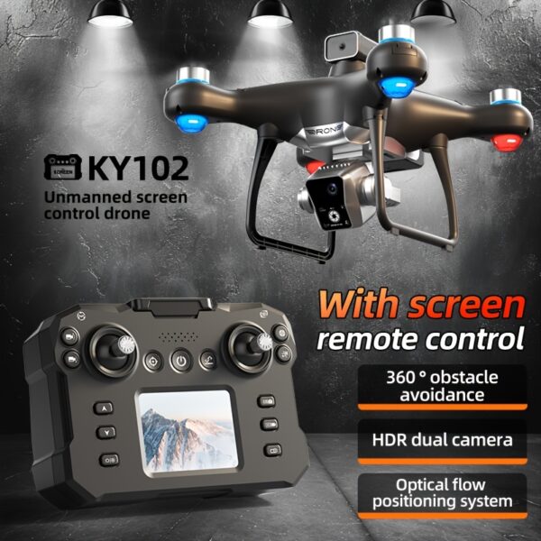Dual HD Camera FPV Drone with Remote Screen & Brushless Motor - 360° Obstacle Avoidance, Auto Return Home, Follow Mode - Cinematic Aerial Shots for Beginners/Adults - Adventure-Ready RC Quadcopter - Image 7