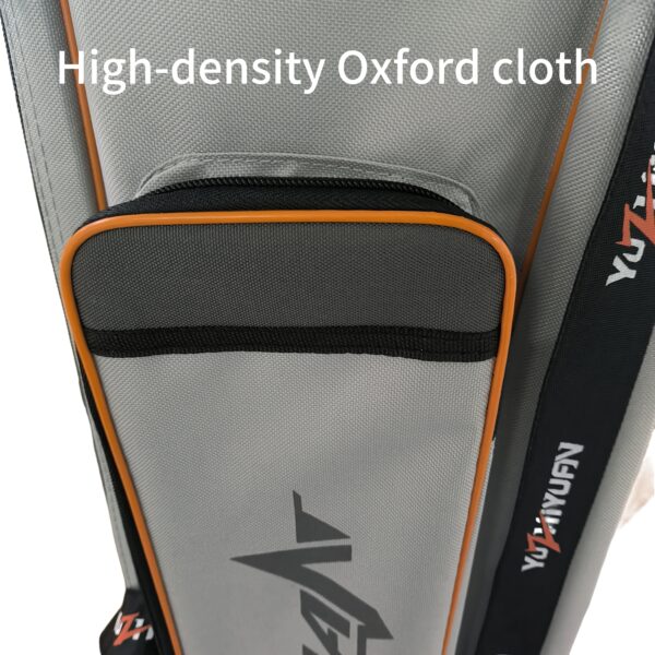 [Portable Fishing Gear Bag] Yuzhiyuan Fishing Gear Bag, Durable & Lightweight, with Multiple Compartments | Ideal for Freshwater and Saltwater Fishing, Gray with Orange Accents, Perfect Gift for Anglers, Fishing Accessory - Image 6