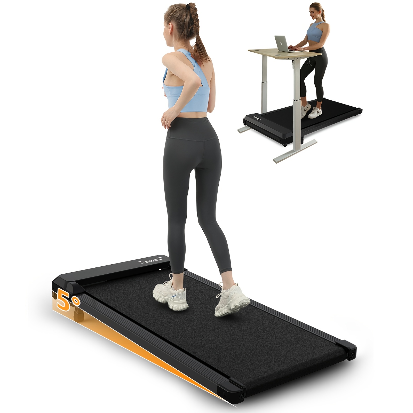 Walking Pad 4in 1 for Walking And Jogging, Under Desk Treadmill for Home Office, Portable Walking Pad Treadmill Under Desk, Desk Treadmill In LED Display, Best for Christmas, Perfect for Thanksgiving - Image 2