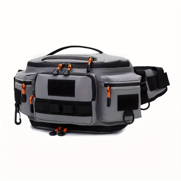 [Fishing Waist Bag] Fishing Waist Bag Outdoor Lure Fly Fishing Bag Multifunctional Waist Bag Multiple Carrying Modes Daily Travel Crossbody Bag Outdoor Sports Training Gym Bag Cycling Bag-B - Image 3