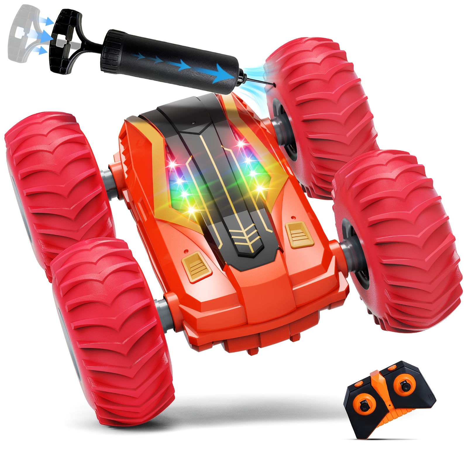 1:14 Bigger Size Remote Control Car With Inflatable Tires, All-terrain Off-road Vehicle RC Car, 2.4GHz Double Sided Flips 360° Rotates RC Stunt Cars For Children And Adults, 40+ Mins Playtime - Image 9