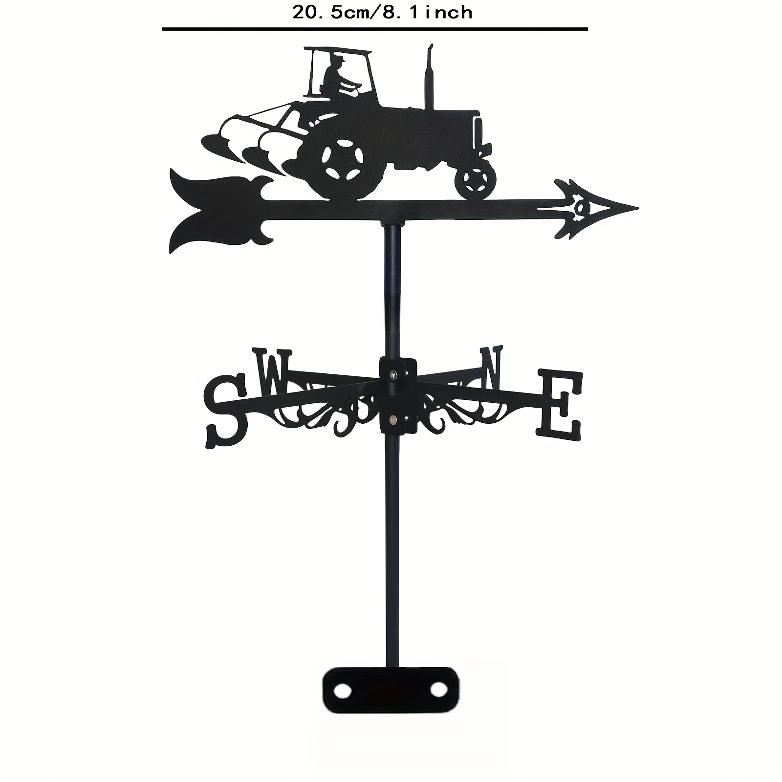 New Metal Tractor Weathervane, Standing Decorative Roof Weathervane for Garden and Courtyard Decoration, Used for Roof Garden, Garden Shed, Home, Fence Post, Greenhouse, Barn or S-hed Weathervane - Image 3