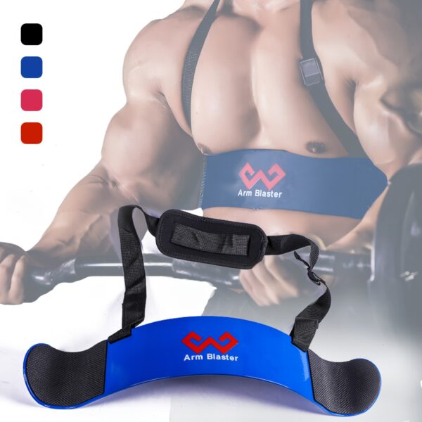 [MANUEKLEAR Arm Blaster] MANUEKLEAR Adjustable Thick Iron Arm Blaster Bicep Curl Bar | Black with Red Logo, Barbell Curl Assist for Strength Training, Sleek Design, Durable Construction - Image 6