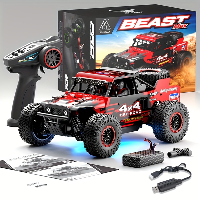 4WD RC Off-Road Monster Truck 1:20 - 34+ MPH Brushless Speed, Reinforced Metal Frame, Programmable LED Light Show | All-Terrain Remote Control Car, Toy Gift for Kids, Teens, Adults, Hobby Grade Racer - Image 9