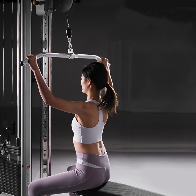 1pc Aluminum Alloy High-Quality Pull Down Handle, Fitness Equipment Accessory for Back Muscle Training, Lat Artillery Rowing Chest Push Handle, Durable Gym Equipment for Strength and Endurance Exercises