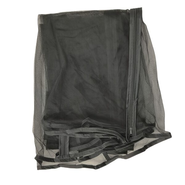 [Mosquito-Proof Wagon Cover] Black Polyester Mesh Folding Utility Wagon Insect Net Cover | Multifunctional Garden Cart Accessory Mosquito Net - Outdoor Adventure Protection Mosquito-Proof Cover, Zipper Closure, Woven, Non-Waterproof, Camping Gear for All Season - Image 3