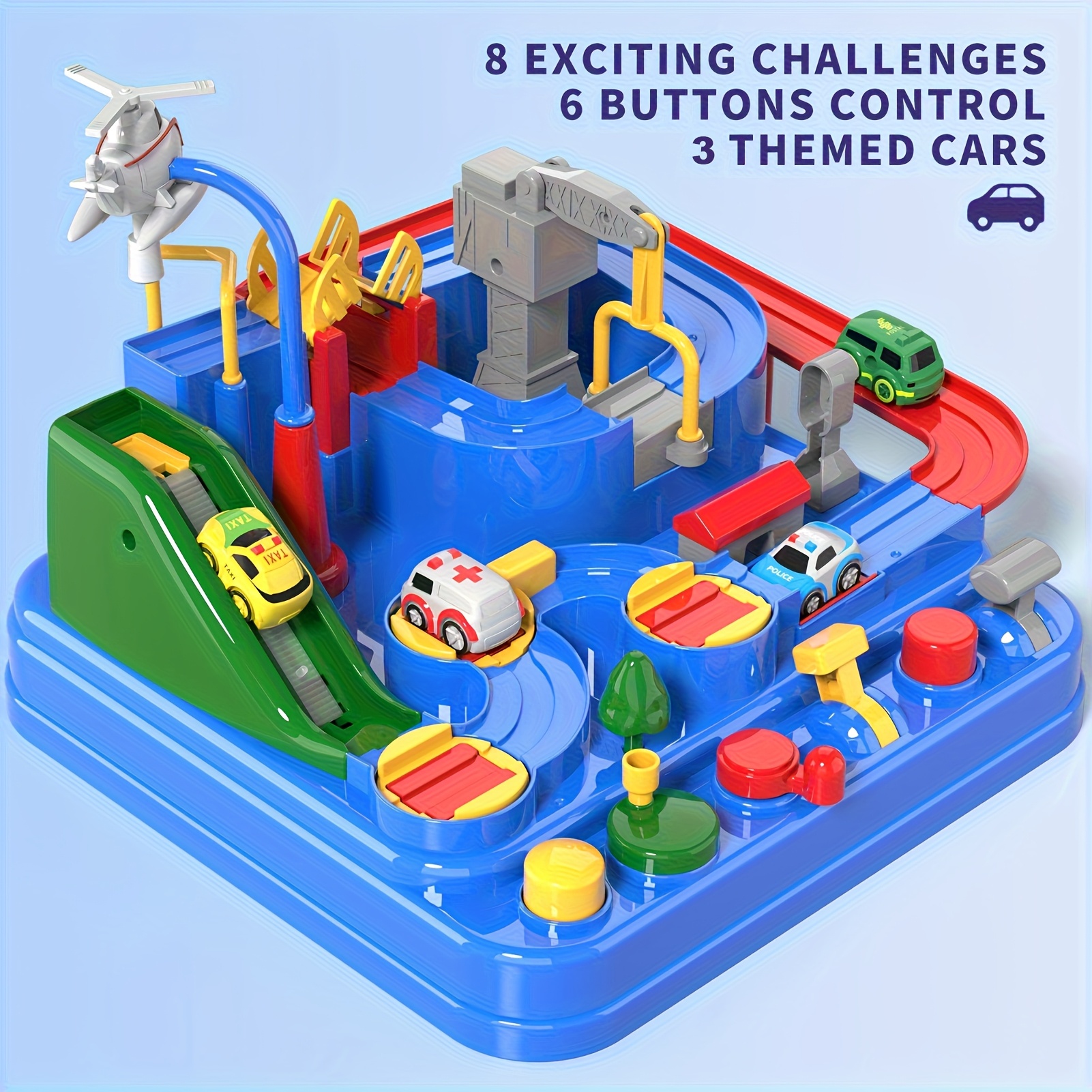 Race Car Tracks Toys for Boys, Car Rescue Adventure Toys Toys for 3 4 5 6 Year Old Boys - Image 3