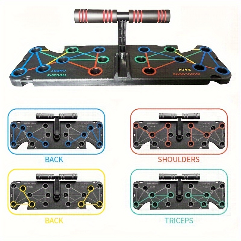 1pc Multifunctional Push Up Training Board, With Tension Ropes, Handles, Ankle Straps, And More Accessories, Suitable For Chest Muscle Exercise, Abdominal Core Strength Training - Image 5