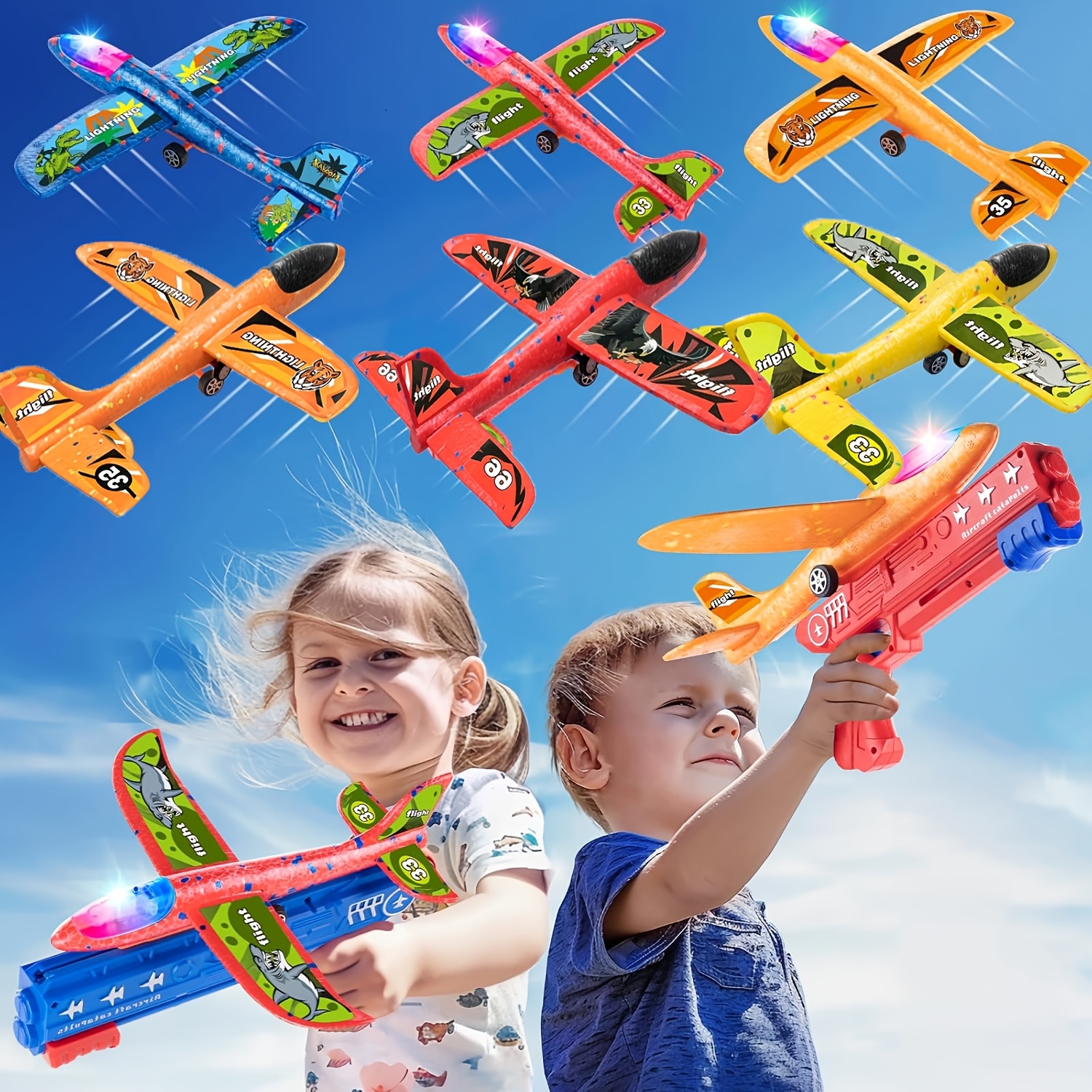 3/6pcs Airplane Launcher Toy With 3 Stickers - Interactive Flying Game, 2 Flight Modes, Durable PP Material, Easy Assembly - Ideal For Outdoor Play, Halloween, Christmas, Birthday Gifts For Ages 3-12 - Image 11