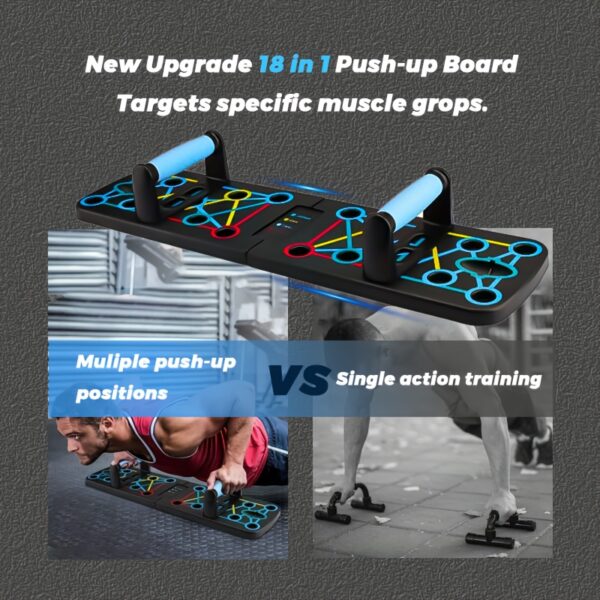 11 - Piece Foldable Push - Up Board Set, Multi - Functional Home Fitness Portable Push - Up Rack Auxiliary Device - Image 9