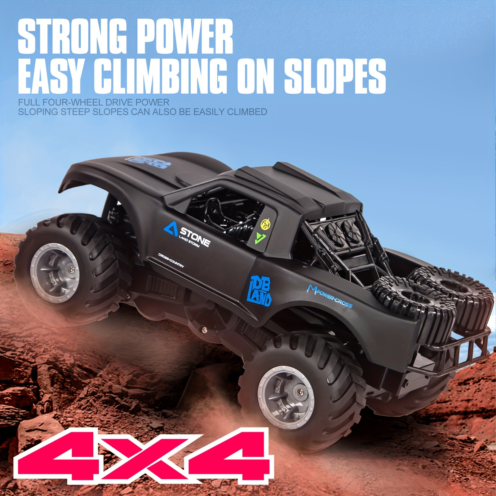 Amphibious RC Monster Truck - 1:16 Scale, 4WD Off-Road Capability,, Includes 2 Rechargeable Batteries, Durable Plastic Body, Ideal Gift for Boys Ages 4-7, Outdoor Play Vehicle|Sporty Design|Rechargeable Toy, NIHO TECH - Image 11