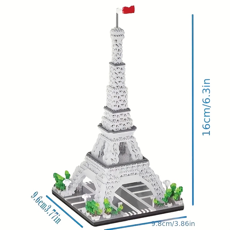 3585pcs Eiffel Tower Micro Building Blocks - Complex 3D Puzzle Toy for Creative Learning and Unforgettable Gift Experience, Collectible Keepsake Model, Birthday Present - Image 5