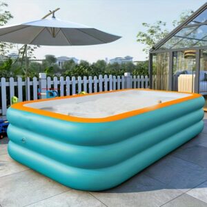 Extra-Large Inflatable Ocean Ball Pool for Adults & Families - Durable PVC, Easy Setup, Space-Saving Design for Outdoor Summer Entertainment, Family-friendly activity, Perfect for Backyard Fun, Poolside Entertainment|Stunning Display|Easy Setup Pool, Inflatable Pool Toy