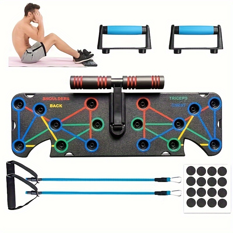 1pc Multifunctional Foldable Fitness Stand - Ergonomic, Chest & Abdominal Muscle Training, Upper Limb Strengthening with Elastic Rope, Ideal for Home Fitness & Gift for Enthusiasts - Image 11