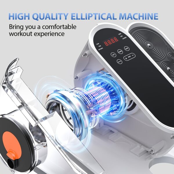 13-Speed Under-Desk Elliptical Trainer - Quiet Portable Electric Pedal Exerciser for Seniors with Adjustable Resistance Levels, Ergonomic Design & Durable Construction, US Plug, Senior Fitness Equipment, Compact Design, Sturdy Construction - Image 7