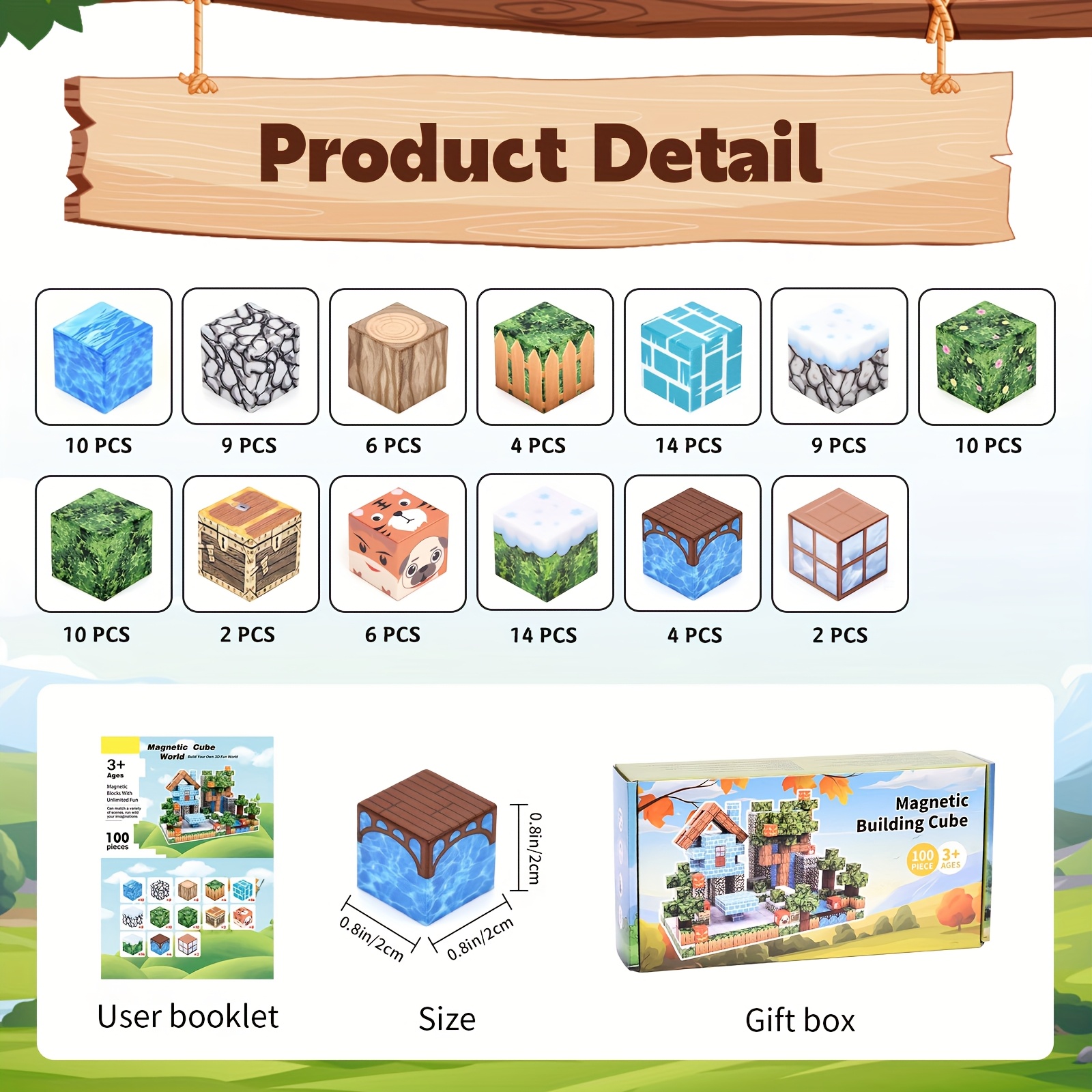 100pcs Magnetic Blocks, STEM Montessori Sensory Toys For Toddlers Kids, Construction Building Toy Christmas Birthday Gifts For Boys Girls Aged 3-5 6-8 8-12 - Image 2