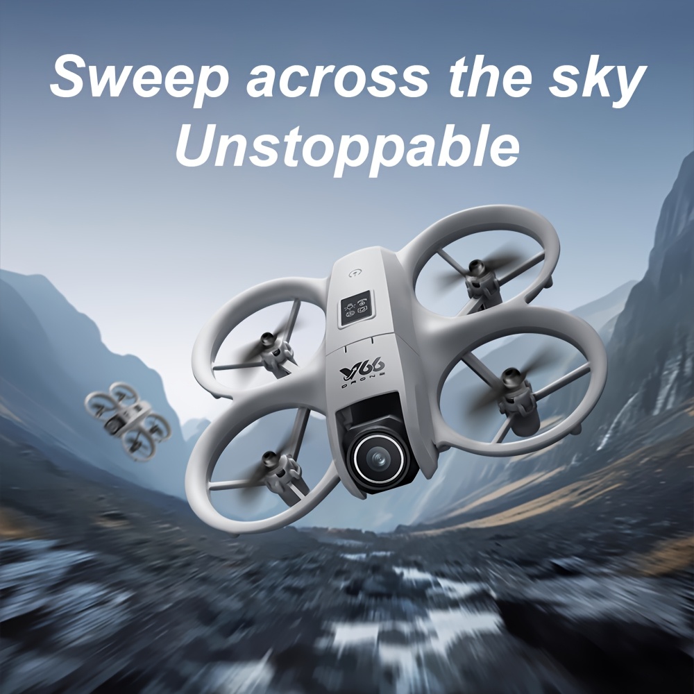 SEREE V66 Drone - High-Definition Dual Camera, Drone With Camera 4k Professional, Safety Design, Flow Tracking, Smart Obstacle Avoidance, Headless Mode, One-Click Return, WiFi Pathway Flight, 2.4GHz Interference-Free Technology, Four-Channel Hexagon Gyroscope, Real-Time Image Transmission, Ideal For Outdoor Camping & Travel, Drones With Camera For Adult