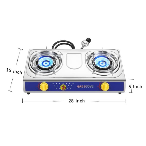 [Portable Propane Stove] VIVICREATE 4000 BTU Portable Propane Stove | 1/2/4 Burner Options - Heavy Duty Stainless Steel | for Outdoor Cooking, BBQ, Grilling, Camping & Picnics - Image 3