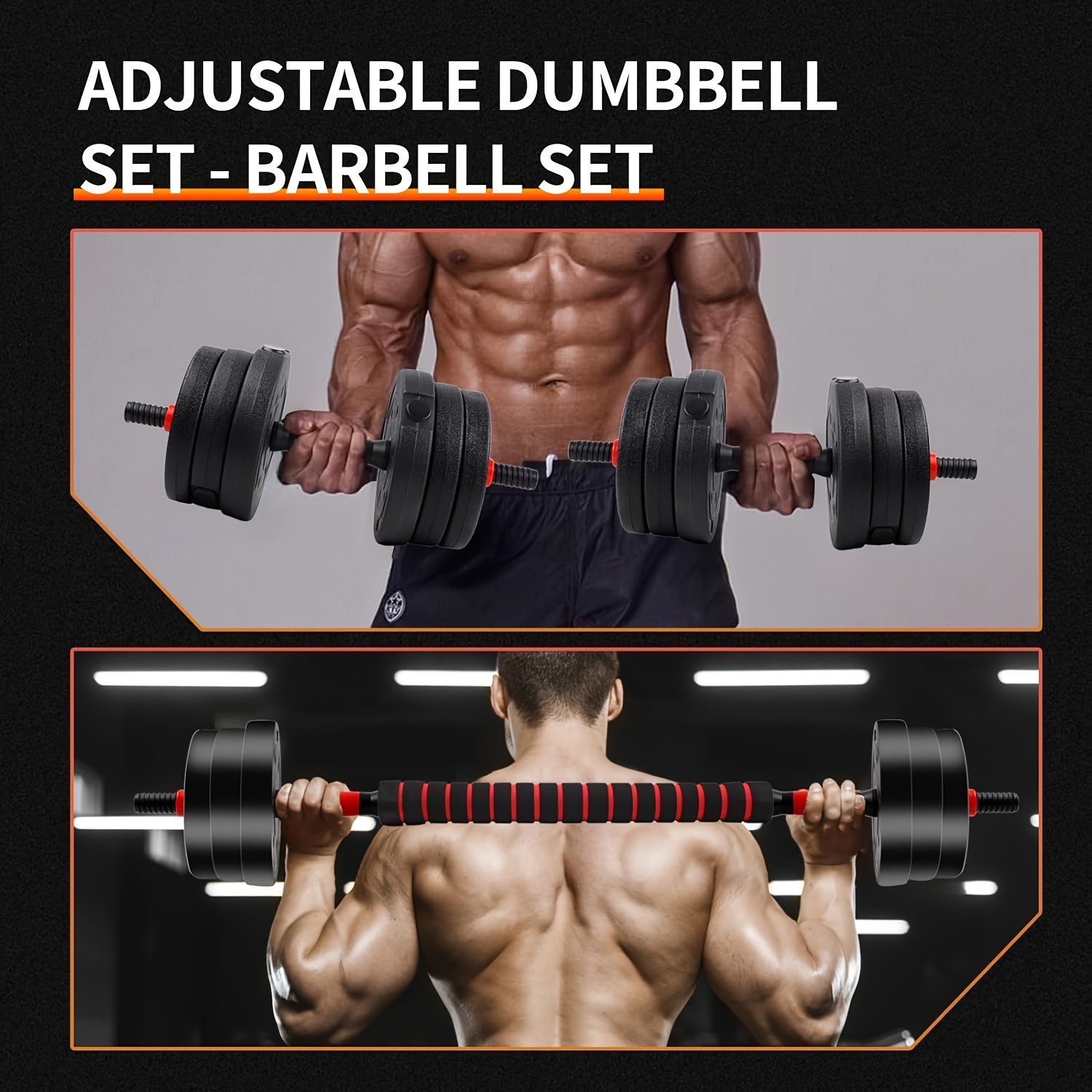Quick Adjustable 44LBS Dumbbell Set, Free Weights Dumbbells, 3 In1 Weight Set, Space-Saving Home Gym Equipment, Ideal For Full Body Workouts, Strength Training, And Fitness For Men & Women - Image 5