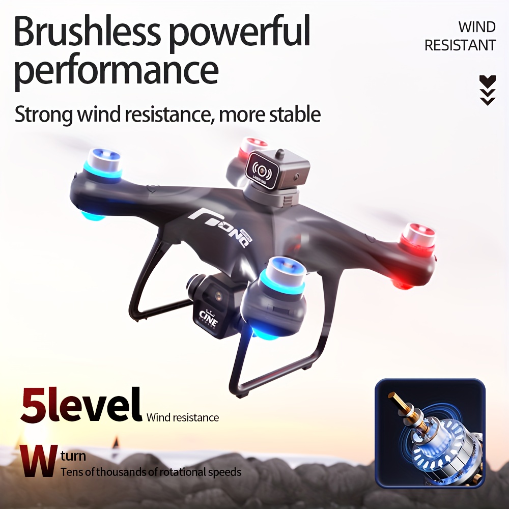E55 Drone Brushless Optical Flow Drone S116 MAX- Dual Cameras, Screen-Controlled Remote for Outdoor Aerial Photography, 360° Obstacle Avoidance, WIFI FPV, Headless Mode, Phone App Control - Perfect for Halloween & Christmas Gifts - Image 2