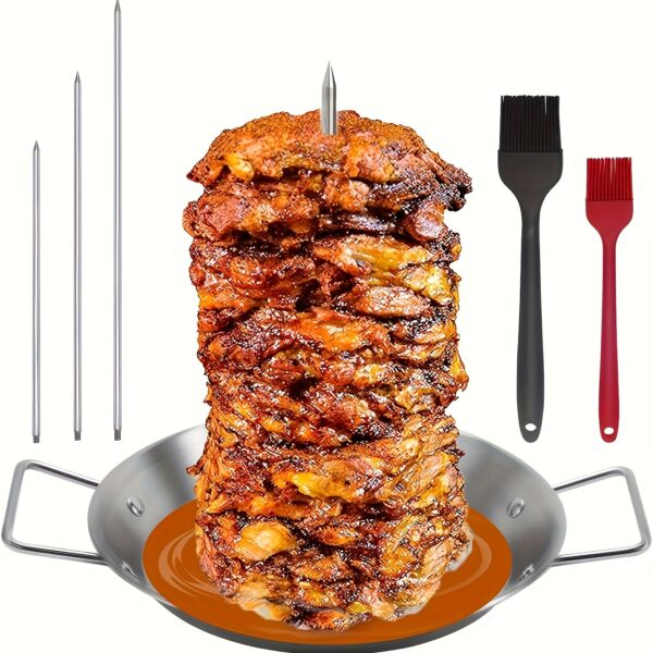 [Portable Detachable BBQ Grill] Stainless Steel Vertical BBQ Grill - Portable, Detachable Skewer Set for Outdoor Cooking & Camping - Image 2