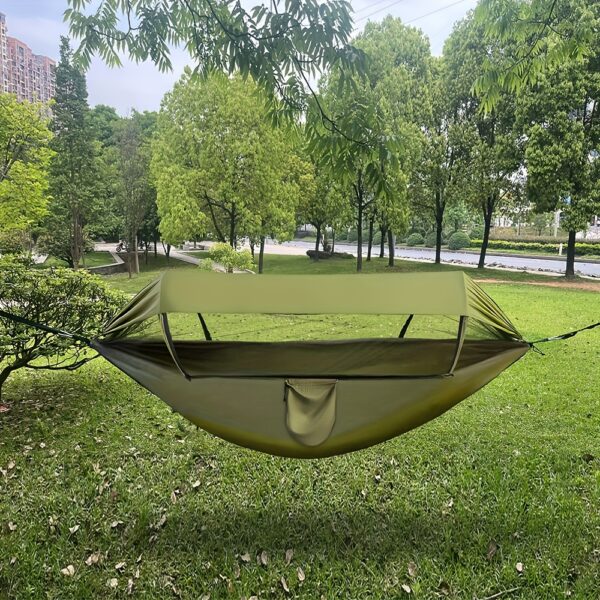 [Nylon Hammock] Portable Double-Nylon Hammock Tent | with Mosquito Net & Sun Shade, Woven Outdoor Sleeping Gear, Hand Washable | for 1 or 2 Person Capacity, Backpacking, Travel, Garden, Park - Image 2