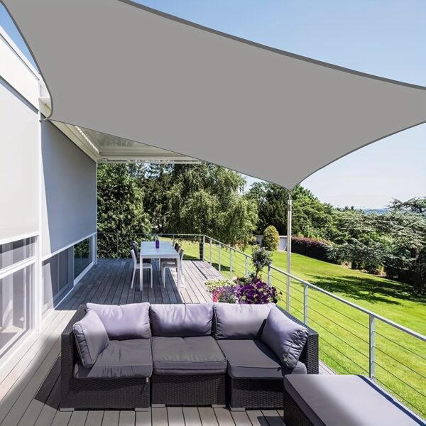 [Rectangular Sun Sail] 1pc Heavy-Duty Rectangular Sun Sail for Outdoor Patio, Garden - UV Protection, Easy Installation, Large Coverage, Modern Design - Image 16