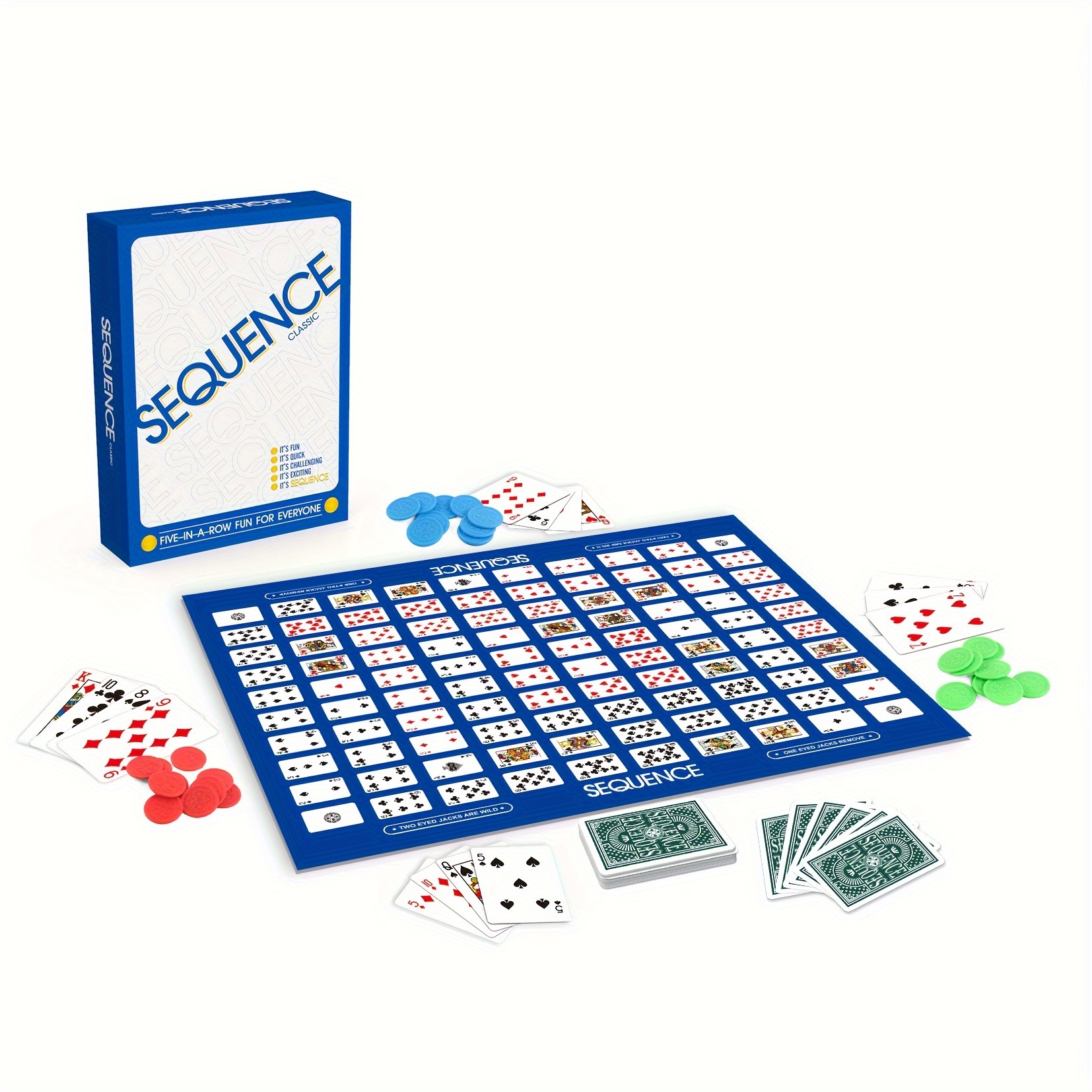 Sequence classic(new version) board game, English/Spanish/Portuguese/Arabic