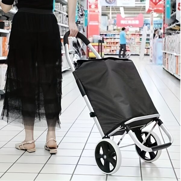 [Foldable Trolley Dolley] Foldable Shopping Cart Trolley Dolley For Groceries | With Wheels And Removable Bag For Groceries Shopping