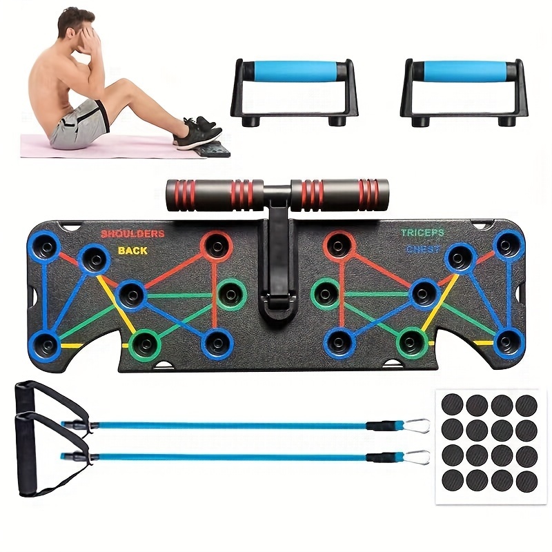 1pc Multifunctional Push Up Training Board, With Tension Ropes, Handles, Ankle Straps, And More Accessories, Suitable For Chest Muscle Exercise, Abdominal Core Strength Training - Image 10