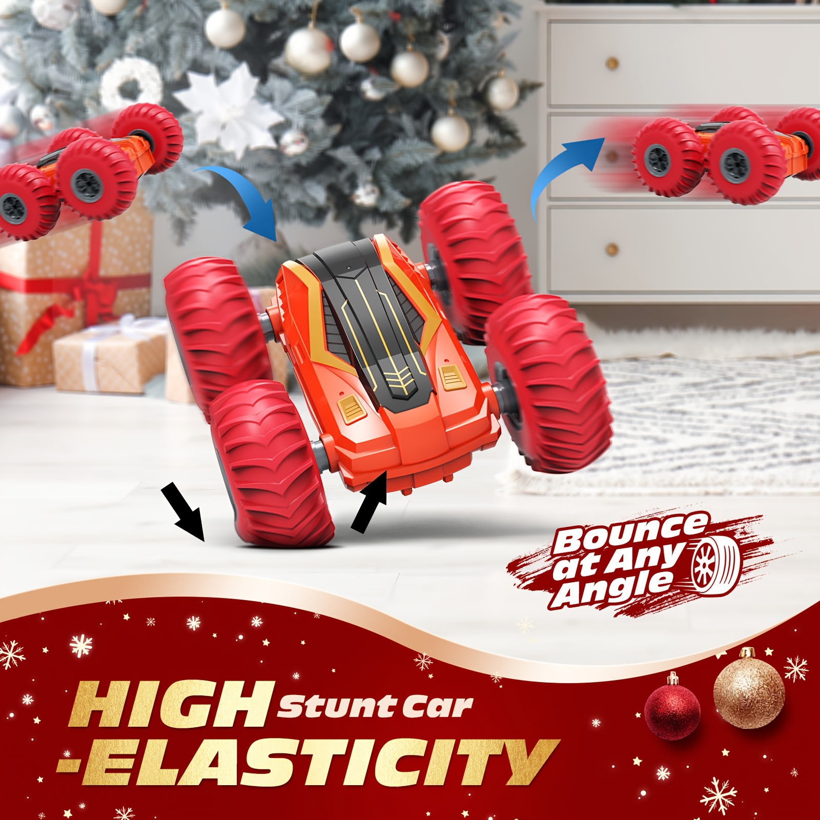 1:14 Bigger Size Remote Control Car With Inflatable Tires, All-terrain Off-road Vehicle RC Car, 2.4GHz Double Sided Flips 360° Rotates RC Stunt Cars For Children And Adults, 40+ Mins Playtime - Image 5