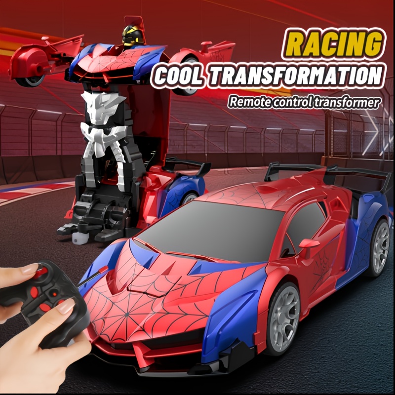 Remote Control Car, One-button Transform Robot Spider Transformer Toy Car With Cool LED Headlights, 2.4Ghz 1:18 Scale, 360 Degree Rotation Drift, Christmas Birthday Gift For Boys And Girls