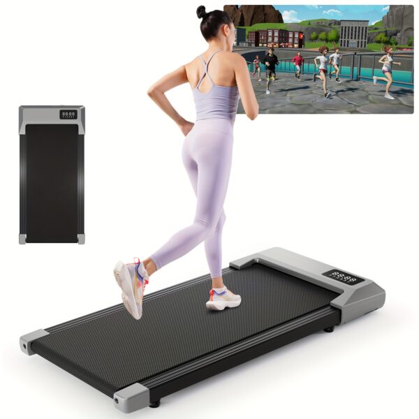 SUPERUN 15, 35x39, 37 Inch Quiet Portable Under-Desk Treadmill - Smart Walking Pad with Adjustable Resistance, 100-120V Plug & Go Design for Home Office Gym, Space-Saving Compact Fitness Equipment, Treadmill for Walking, Home Gym Equipment, Sleek Exercise Machine, Sturdy Construction, Without Battery - Image 4
