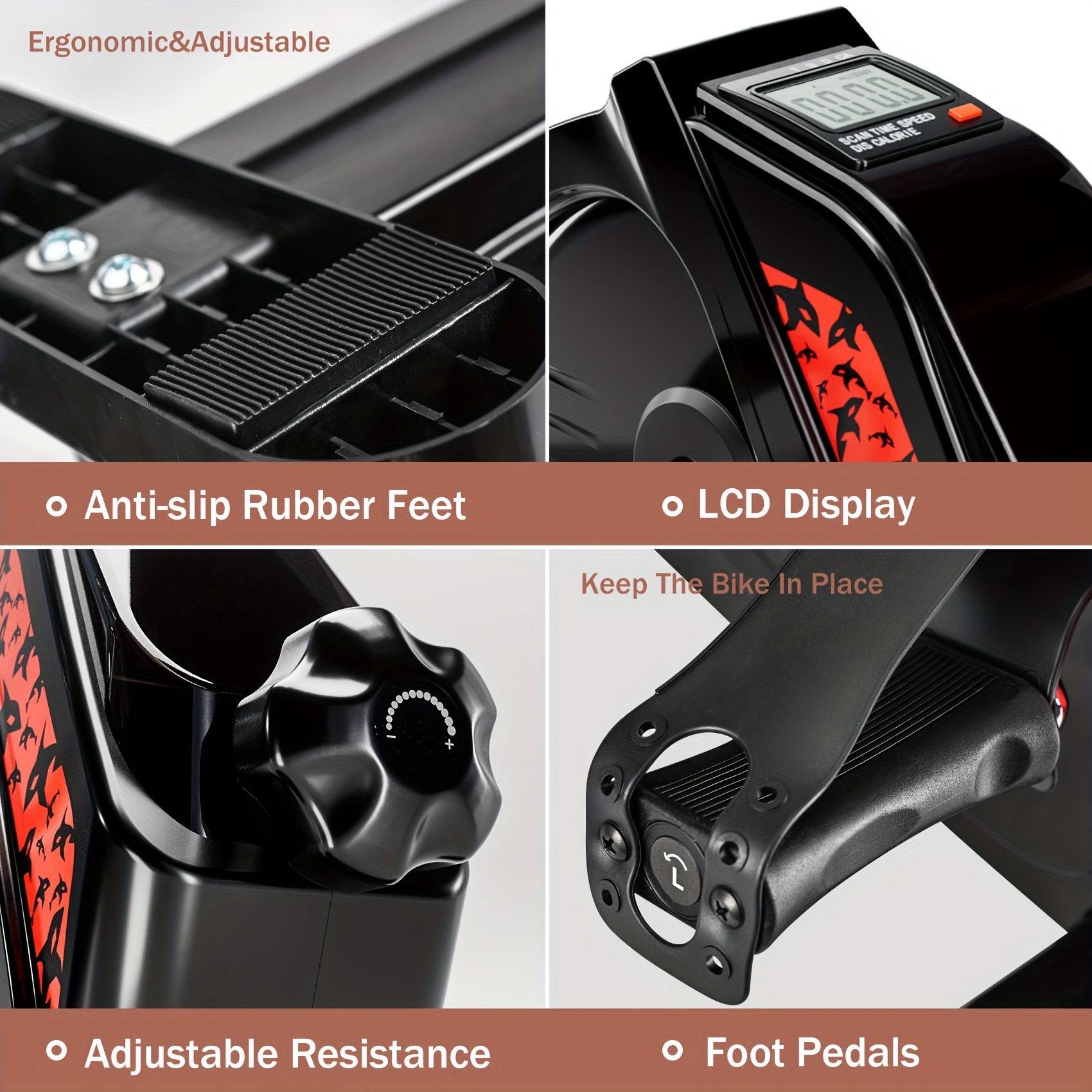 Pedal Exercise Machine Mini Elliptical Machine Multi Functional Rehabilitation Exercise Bike Rehabilitation Trainer Elderly Limb Resistance Training Exercise Bike, Valentine's Day Gift Optional. - Image 7