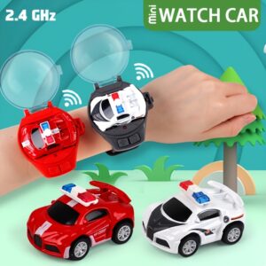 's Mini Remote Control Car Toy, Racing Car with USB Charging Port, LED Lights, Forward/Reverse Control, Suitable for Aged 3+, Metal Material, Unisex Design, Adjustable Strap, Perfect Gift for and ' Birthdays, Christmas, Halloween