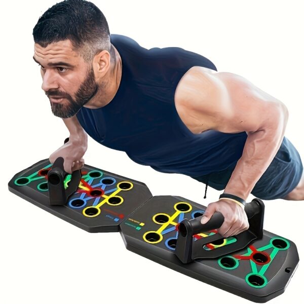 1/2pcs Essential Multifunctional Push-Up Trainer - Strengthen Chest Muscles, Improve Posture, Enhance Overall Fitness - PVC Material with Colorful Indicators, Perfect for Home and Gym Workouts, Home Fitness Equipment | Durable Exercise Gear, Push-Up Bars