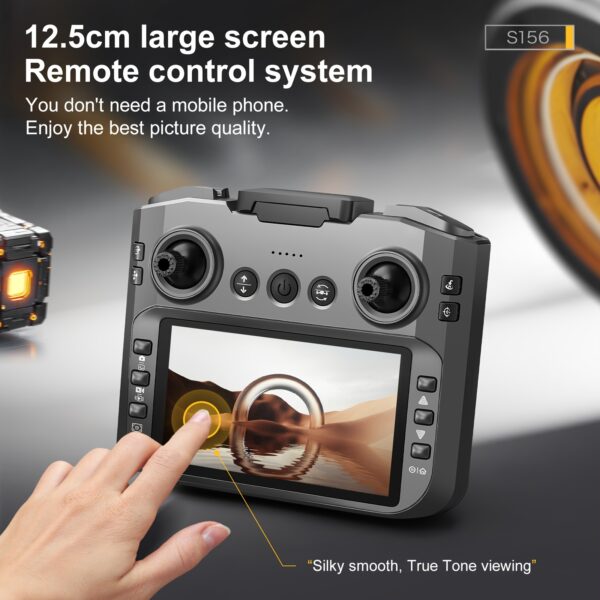 S156 Drone with 4.92" Remote Controller, Brushless Motor, Optical Flow Positioning, Wi-Fi FPV Quadcopter, One-Button Takeoff/Landing, Indoor/Outdoor, Beginner-Friendly Drone with Long Flight Time - Ideal Gift for Adults & Drone Enthusiasts, High Quality Drone, Outdoor Flying, Vibrant Style, Sleek Design, Durable Construction, Efficient Motors - Image 11