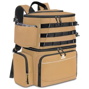 [Fishing | Resistant] Resistant Fishing Backpack | Fishing Tackle Box Bag with Rod Holders & Cooler | Gear Gifts for Men, Valentine's Day gift