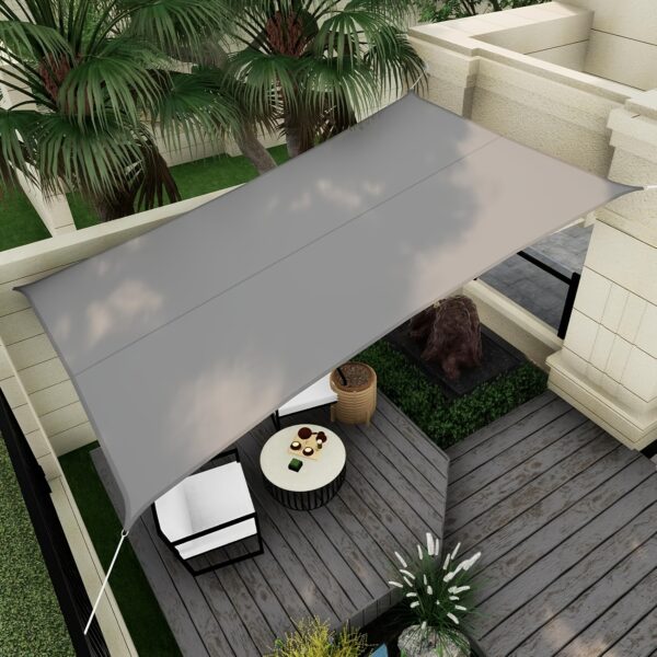 [Rectangular Sun Sail] 1pc Heavy-Duty Rectangular Sun Sail for Outdoor Patio, Garden - UV Protection, Easy Installation, Large Coverage, Modern Design - Image 9