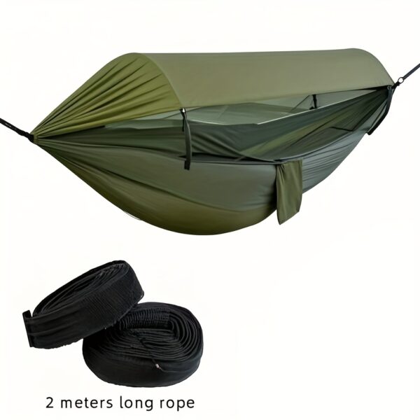 [Versatile Camo Hammock] 4-in-1 Camo Camping Hammock - Durable Nylon, Versatile with Mosquito Net & Sun Shelter, Easy Setup for Backpacking, Hiking, Beach & Garden Adventures, Camping Accessories - Image 3