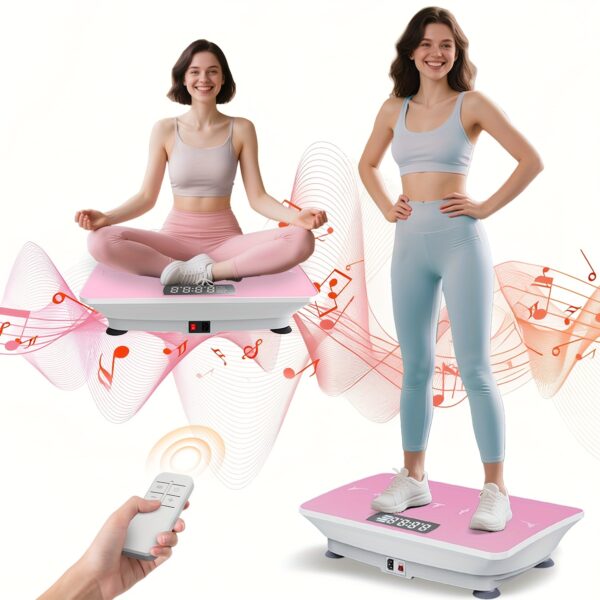 Vibration Plate Exercise Machine, Whole Body Workout Power Vibrate Fitness Platform Vibration Plate for Lymphatic Drainage, Silent Motor Speed Control, Body Shaping for Home Workout-Ideal Fitness Gift - Image 7