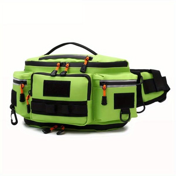 [Fishing Waist Bag] Fishing Waist Bag Outdoor Lure Fly Fishing Bag Multifunctional Waist Bag Multiple Carrying Modes Daily Travel Crossbody Bag Outdoor Sports Training Gym Bag Cycling Bag-B - Image 7