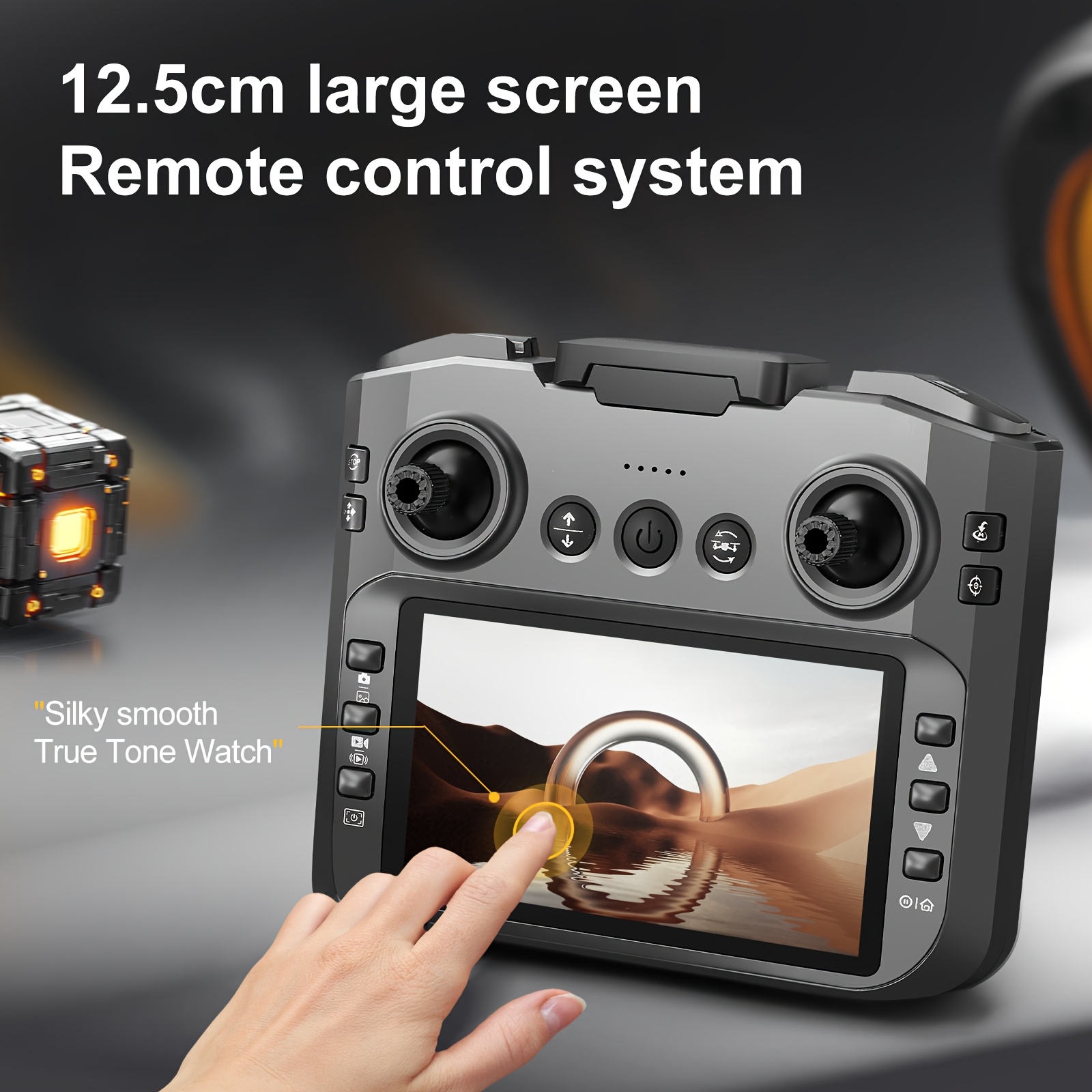 2025 New Large Screen Quadcopter RC Drone, Equipped with HD Dual Cameras, 12.5cm/4.92 Inch Screen, Brushless Motor, Optical Flow Positioning, Six-way Control, One-key Takeoff/landing, Gravity Sensor, 150° Electric Adjustable Camera, 100m Range, Very Suitable for Beginners, Perfect Holiday Gift And Pilot Gift, Versatile Aircraft, Durable Metal Structure. - Image 6