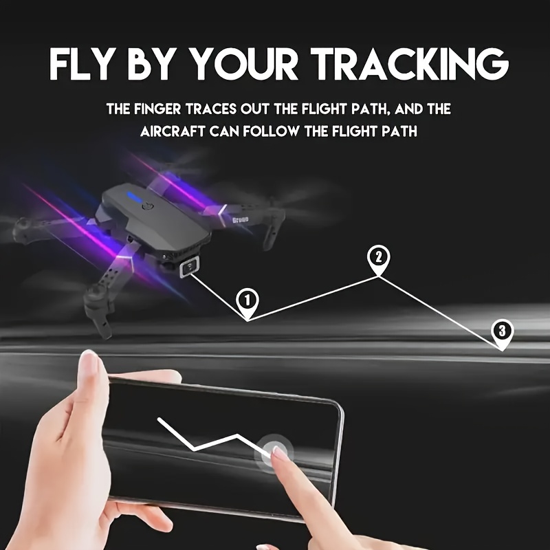 E88 E99 Foldable 1080P Drone, Equipped with Single/Dual/Three Cameras, Height Control, Optical Flow Positioning, Application Control And Obstacle Avoidance - Holiday Gift - Image 10