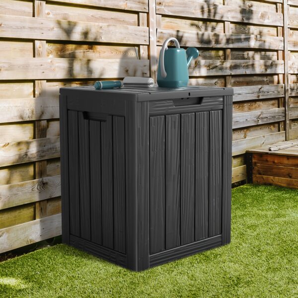 EasyUp All-Weather Outdoor Deck Box - Heavy-Duty Resin Construction, High Quality Flip-Top Lid, Minimalist Design for Patio, Deck & Backyard Storage (32GAL, 40GAL, 50GAL, 60GAL, 90GAL, 120GAL) - Coffee & Black, Deck Box for Outdoor Storage, Patio Organization, Contemporary Style, Durable Construction, Patio Decorators, Box, Cabinet, Rack for Outdoor Storage - Image 18