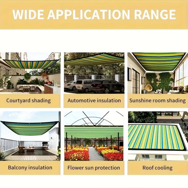 [Beach Sunshade] Colorful Outdoor Beach Windbreak, Sunshade Cloth | Suitable for Beaches, Pavilions, Swimming Pools, and Holiday Gifts - Image 15